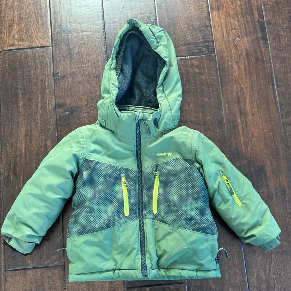 Kid’s Kamik Jared Jacket Ski Jacket Size 3/98 green
